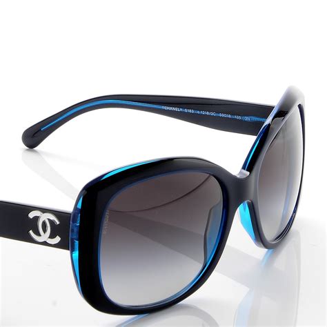 chanel blue frame sunglasses|CHANEL Blue Plastic Frame Sunglasses for Women .